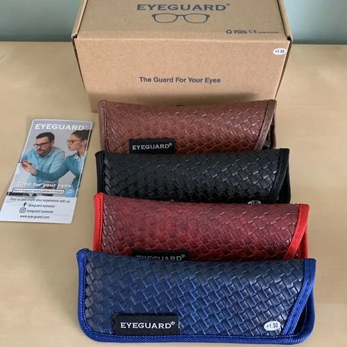EYEGUARD Reading Glasses +1.50, Navy Blue, Black, Deep Red And Blue/White. NEW! 4